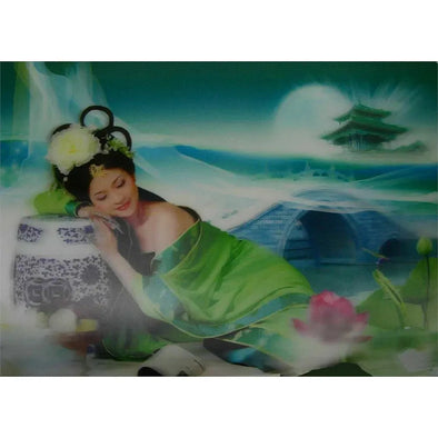 Asian Beauty Dreaming - 3D Lenticular Poster - 10 X 14 - NEW Poster 3dstereo 