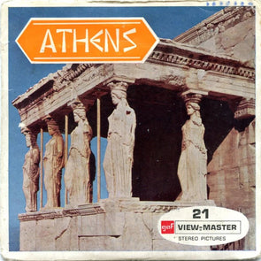 Athens - View-Master 3 Reel Packet - 1960s views - vintage - (ECO-C002E-BG1) Packet 3dstereo 