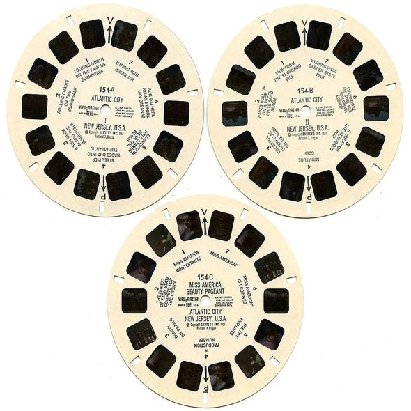 Atlantic City - View-Master - 3 Reel Packet - 1950s views - Vintage - (PKT-ATLA-S3) Packet 3dstereo 