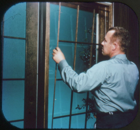 Chadeau - Install Peachtree Patio Door - View-Master Commercial Reel - 3D - vintage Reels 3dstereo 