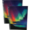 AURORA BOREALIS #1 - Two (2) Notebooks with 3D Lenticular Covers - Unlined Pages - NEW