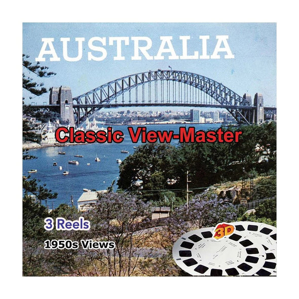 Australia - Sydney , Great Barrier Reef, Kangaroo Hunt - 3 Classic ViewMaster Vintage 3D Reels