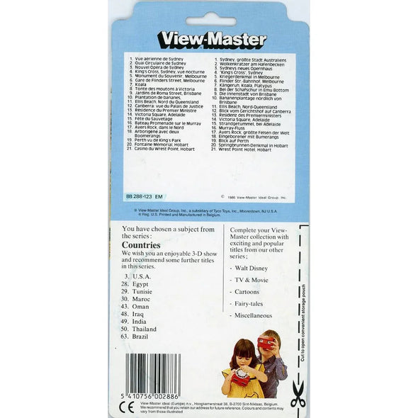 Australia - View-Master 3 Reel Set on Card - (zur Kleinsmiede) - (BB288-123-EM) - NEW VBP 3dstereo 