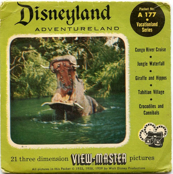 Aventureland - Views-Master 3 Reel Packet - 1960s views - vintage ( ECO-A177-S4) 3Dstereo.com 