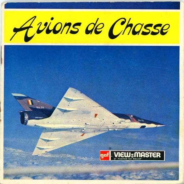 Avions de chasse (Jet Fighters) - Vintage Classic View-Master(R) 3 Reel Packet - 1960s views Packet 3dstereo 