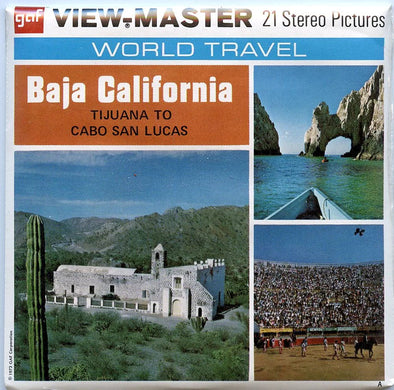 Baja California - View-Master 3 Reel Packet - 1970s Views - vintage - (F018-G3A-Mint) Packet 3dstereo 