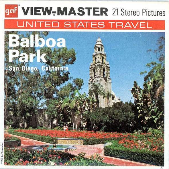 Balboa Park, San Diego - View-Master 3 Reel Packet - 1970s Views - Vintage - (PKT-A211-G3A)