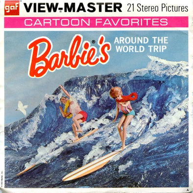 Barbie's Around The World Trip - View-Master 3 Reel Packet - 1970s - Vintage - (BARG-B500-G3A) Packet 3Dstereo 