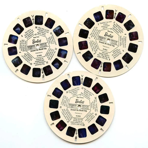 Barbie's Around the World Trip - View-Master 3 Reel Packet - vintage - (ECO-B500-S6A) Packet 3Dstereo 