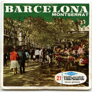 Barcelona - Montserrat - View-Master 3 Reel Packet - 1960s views - vintage - (PKT-C251E-S6) Packet 3dstereo 