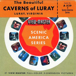 Beautiful Caverns of Luray - View-Master 3 Reel Packet 1960s views - vintage - (PKT-A829-SU) Packet 3dstereo 