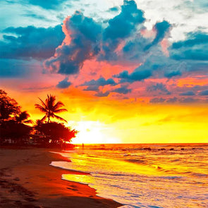 Beautiful Tropical Sunset- 3D Lenticular Maxi-Postcard Greeting Card - NEW Postcard 3dstereo 