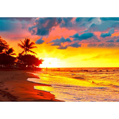 Beautiful Tropical Sunset - 3D Lenticular Postcard Greeting Card - NEW Postcard 3dstereo 