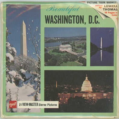 Beautiful Washington D.C. - View-Master - Vintage - 3 Reel Packet - 1970s views - vintage - (PKT-A800-G1AMINT 3Dstereo 