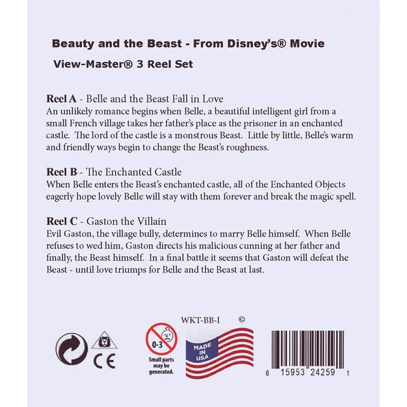 Beauty and the Beast - View-Master 3 Reel Set - NEW WKT 3dstereo 