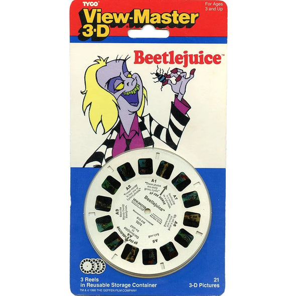 Beetlejuice - View-Master - 3 Reels on Card - NEW (1074) VBP 3dstereo 