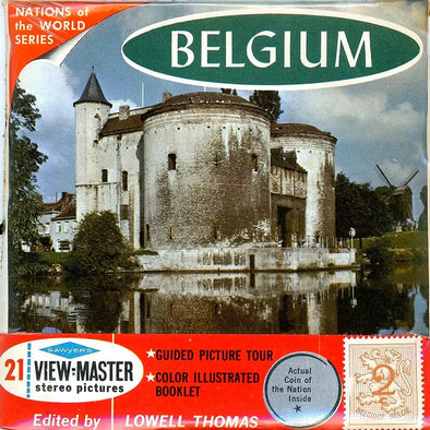 Belgium - View-Master 3 Reel Packet - 1960s Views - Vintage - (PKT-B188-S6cs) Packet 3dstereo 
