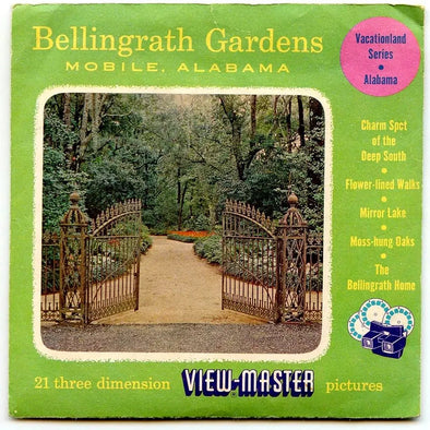 Bellingrath Gardens - Mobile, Alabama - View-Master 3 Reel Packet - 1950s views - vintage - (ECO-BELLIN-GARDENS-S3) Packet 3dstereo 