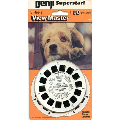 Benji Superstar! - View-Master 3 Reel Set on Card - NEW - (VBP-4018) VBP 3dstereo 