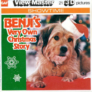 Benji's Very Own Christmas Story - View-Master 3 Reel Packet - 1970s - Vintage - (PKT-J51-G6nk) Packet 3Dstereo 