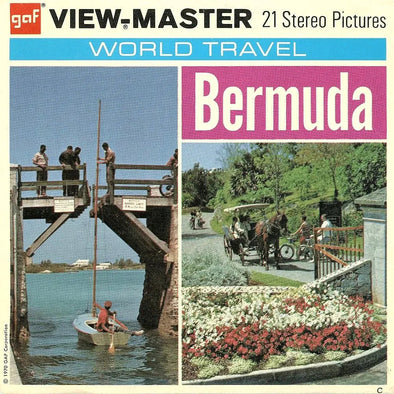 Bermuda - Vintage Classic View-Master 3 Reel Packet - 1970s views - vintage (PKT-B029-G3C) Packet 3dstereo 