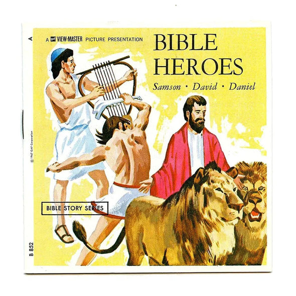 Bible Heroes - View-Master 3 Reel Packet - 1960s views - vintage - (ECO-B852-G3A)