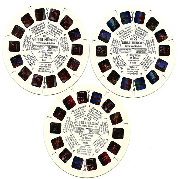 Bible Heroes - View-Master 3 Reel Packet - 1960s views - vintage - (ECO-B852-G3A) Packet 3dstereo 