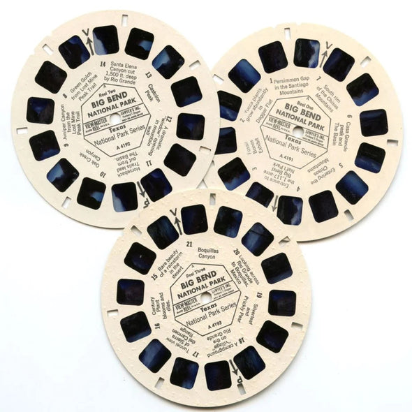 Big Bend - View-Master 3 Reel Packet - 1960s views - vintage - ( ECO-A419-S6) Packet 3dstereo 