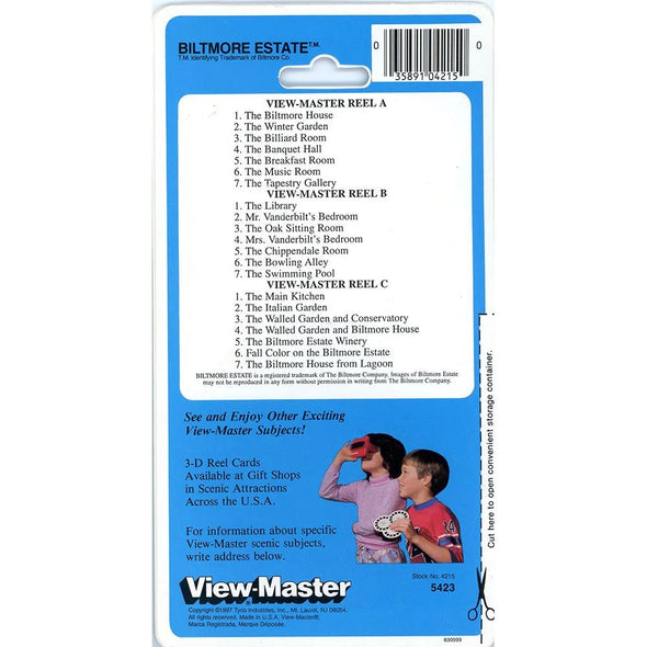 Biltmore Estate - View-Master 3 Reel Set on Card - NEW - (VBP-5423) VBP 3dstereo 