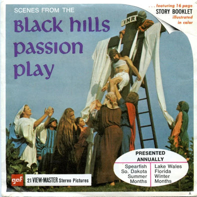 Black Hills Passion Play - View-Master 3 Reel Packet - 1960s - vintage - (zur Kleinsmiede) - (A491-G1A) Packet 3dstereo 
