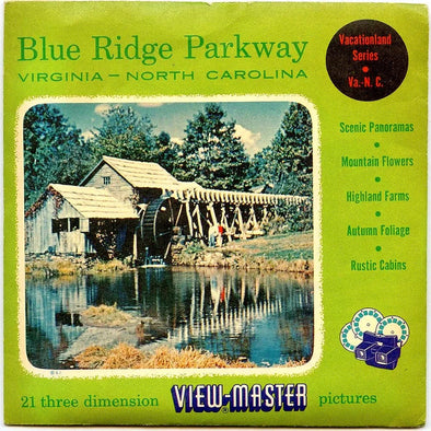 Blue Ridge Parkway - View-Master 3 Reel Packet - 1950s views - vintage - (ECO-BRID-S3) Packet 3dstereo 