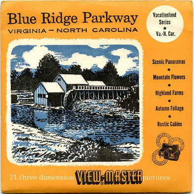 Blue Ridge Parkway - View-Master 3 Reel Packet - 1950s views - vintage - (PKT-BRID-S3D) Packet 3dstereo 
