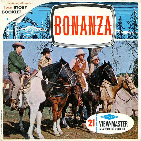 Bonanza - ViewMaster 3 Reel Packet - 1960s - vintage - (PKT-B471-S6) Packet 3dstereo 