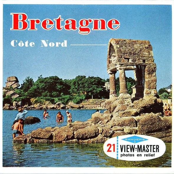 Bretagne Cote Nord - View-Master 3 Reel Packet - 1960s Views - Vintage - (PKT-C206f-S6)