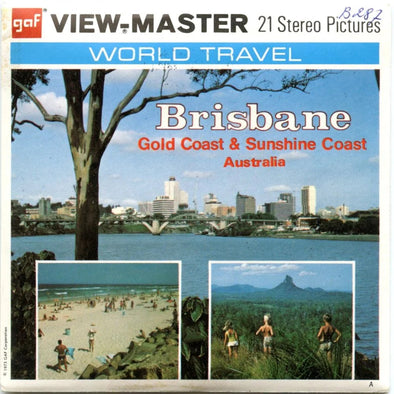 Brisbane Australia - View-Master 3 Reel Packet - 1970s Views - Vintage - (zur Kleinsmiede) - (B287-G3A) Packet 3dstereo 