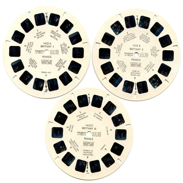 Brittany France - View-Master 3 Reel Packet - 1950s Views - Vintage - (PKT-BRITT-BS3) Packet 3dstereo 