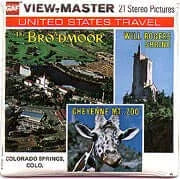 Broadmoor Hotel, Cheyenne Mountain Zoo and Will Rogers Shrine, Colorado - View-Master - 3 Reel Packet - 1970s views - Vintage - (A335-G5Am) 3Dstereo 