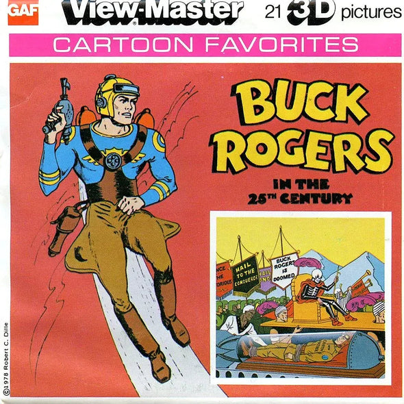 Buck Rogers - View-Master 3 Reel Packet - Vintage - (PKT-J1-G6nk) Packet 3Dstereo 