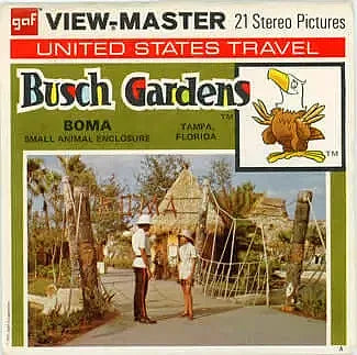 Busch Gardens - Small Animal Enclosure - View-Master 3 Reel Packet - 1970s views - vintage - (PKT-A957-G3A) 3Dstereo 