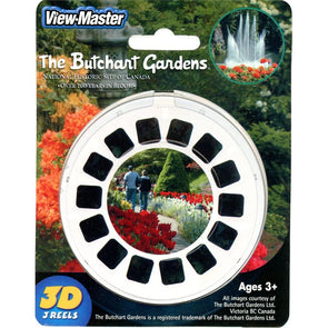 Butchart Gardens - View-Master 3 Reel Set on Card - NEW - (5378) VBP 3dstereo 