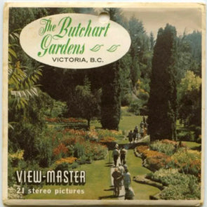 Butchart Gardens - View-Master - Vintage - 3 Reel Packet - 1960s view A016 Packet 3dstereo 