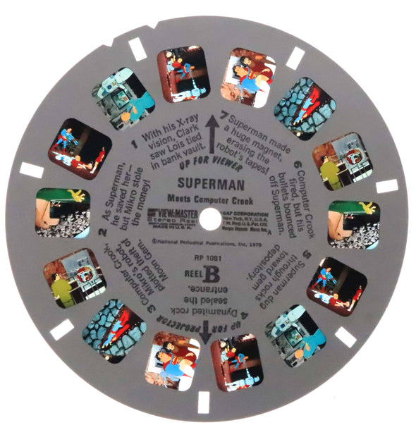 View-Master Good Guys Super Hero Gift Pack Canister - 8 Reels-Model G Viewer-w Canister 3dstereo 