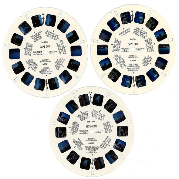 Cape Cod and Plymouth - View-Master 3 Reel Packet - 1960s Views - Vintage - (ECO-A727-S5) Packet 3dstereo 
