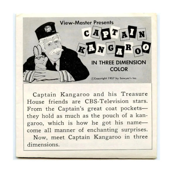 Capitan Kangaroo  - View-Master 3 Reel Packet - 1960s - vintage - (ECO-B560-S6)