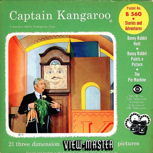 Capitan Kangaroo - View-Master 3 Reel Packet - 1960s - Vintage - (ECO-B560-S4) Packet 3Dstereo 