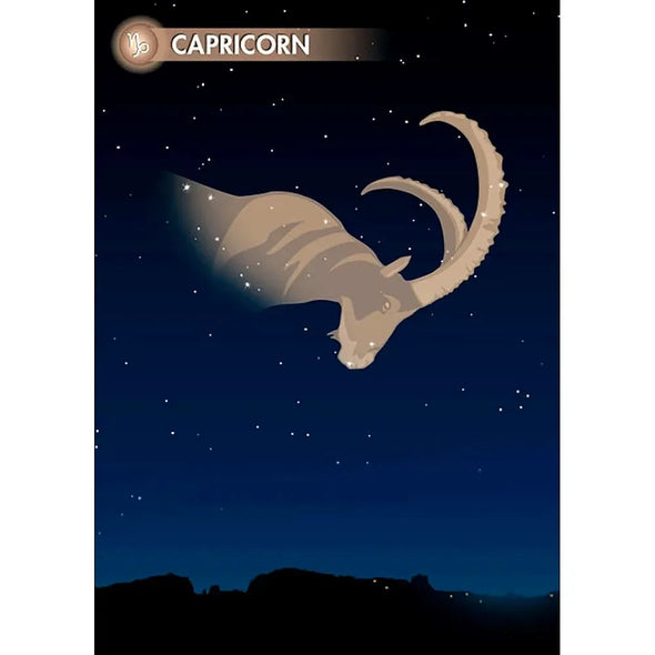 CAPRICORN - Zodiac Sign - 3D Action Lenticular Postcard Greeting Card - NEW Postcard 3dstereo 