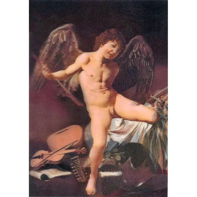 Caravaggio - Amor Victorious "Love" - 3D Lenticular Postcard Greeting Card - NEW Postcard 3dstereo 