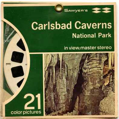 Carlsbad Caverns - National Park - View-Master 3 Reel Packet - 1960s views - vintage (ECO-A376-SX) Packet 3dstereo 