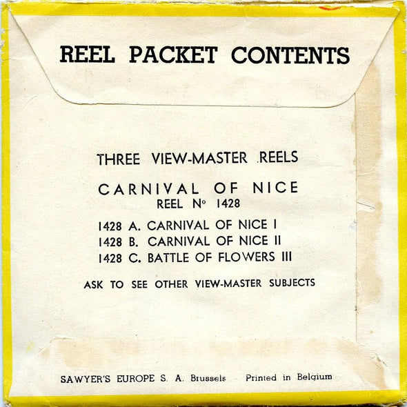 Carnival of Nice - View-Master - 3 Reel Packet - 1950s views - Vintage (ECO-CAR-NICE-BS3D) Packet 3dstereo 