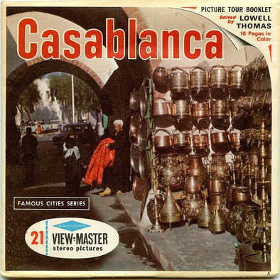 Casablanca - Moracco, North Africa - View-Master 3 Reel Packet - 1970s Views - vintage (PKT-B101-S6A) Packet 3Dstereo 